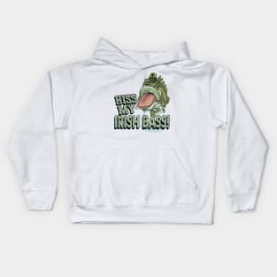 Kiss My Irish Bass St. Patricks Day Kids Hoodie